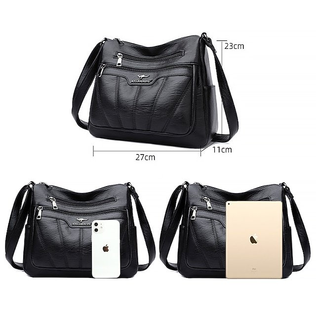 Women’s Waterproof Faux Leather Crossbody Bag - Image 5