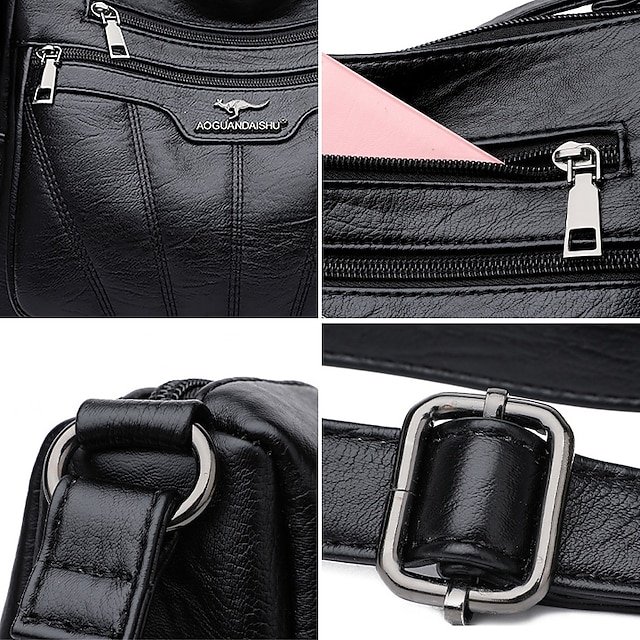 Women’s Waterproof Faux Leather Crossbody Bag - Image 7