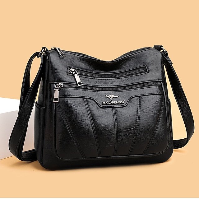 Women’s Waterproof Faux Leather Crossbody Bag - Image 8