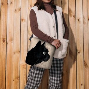 Alternative view of Women’s Black Cat Print Crossbody Bag