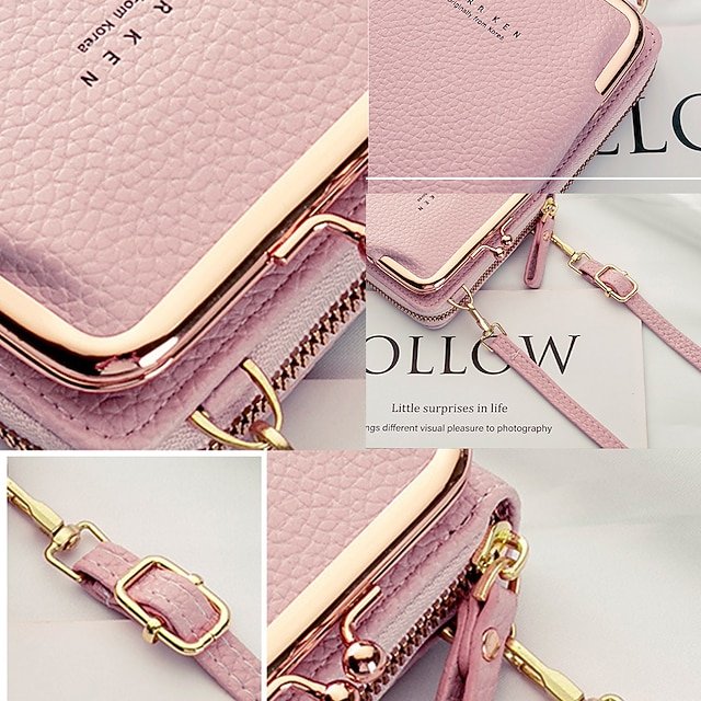 Women’s Faux Leather Crossbody Bag with Buttons - Image 4