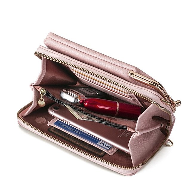 Women’s Faux Leather Crossbody Bag with Buttons - Image 5