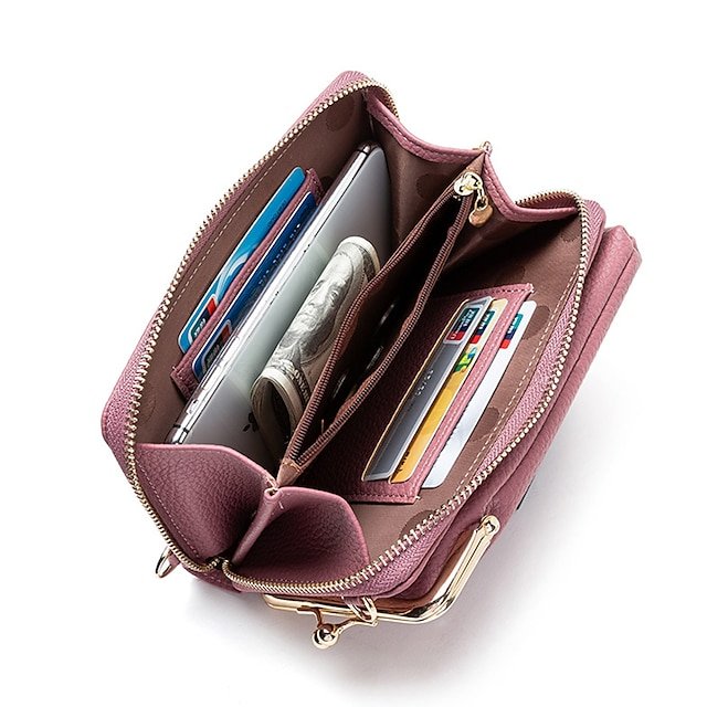 Women’s Faux Leather Crossbody Bag with Buttons - Image 6