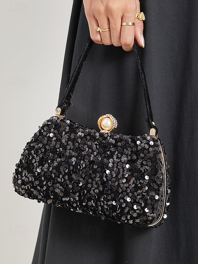 Women’s Sequin Polyester Clutch - Image 2