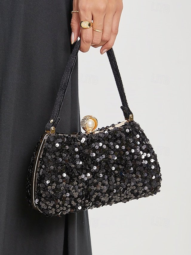 Women’s Sequin Polyester Clutch - Image 3