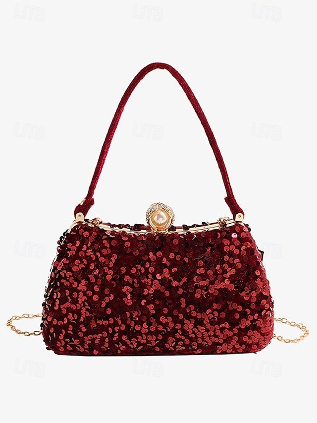 Women’s Sequin Polyester Clutch - Image 8