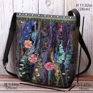 Alternative view of Women’s Bohemian Floral Embroidered Crossbody Bag