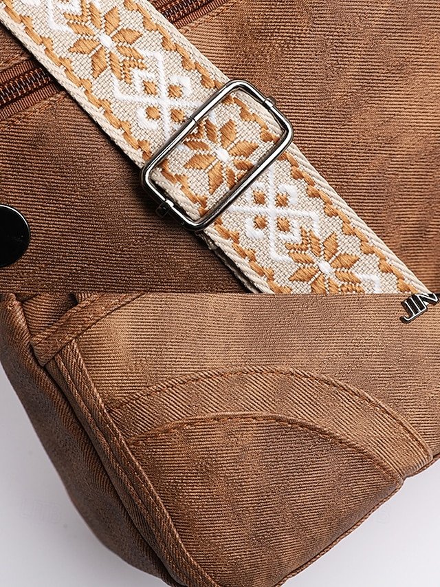 Women’s Brown Faux Leather Crossbody Bag - Image 8