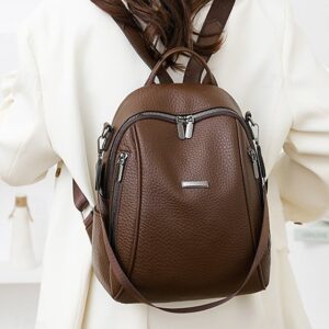 Alternative view of Women’s Brown Faux Leather Mini Backpack