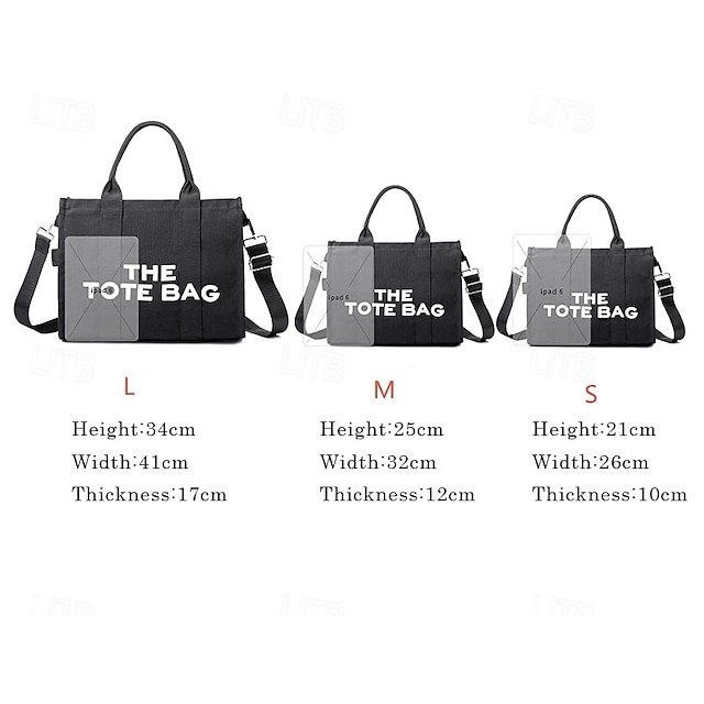 Women’s Canvas Tote Bag with Print - Image 5
