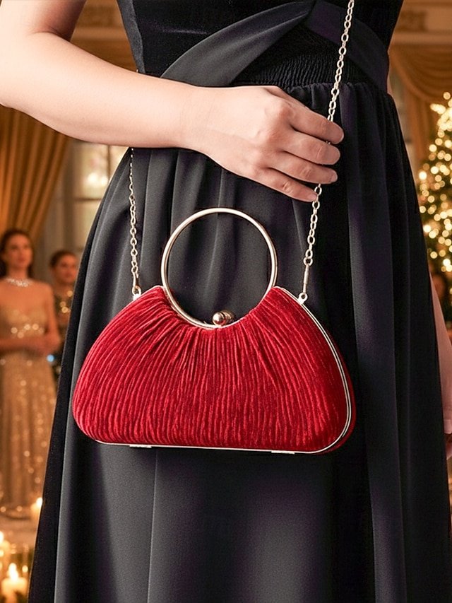 Women’s Christmas Party Velvet Handbag - Image 2