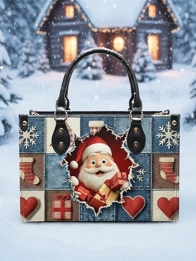 Women’s Christmas Tote Bag with Print - Image 3