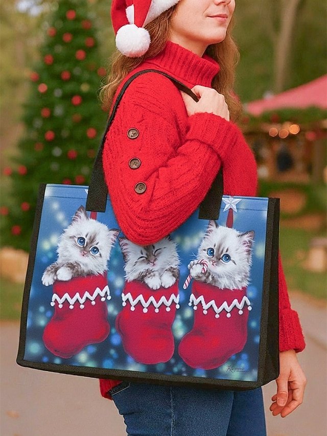 Women’s Lightweight Christmas Tote Bag - Image 2