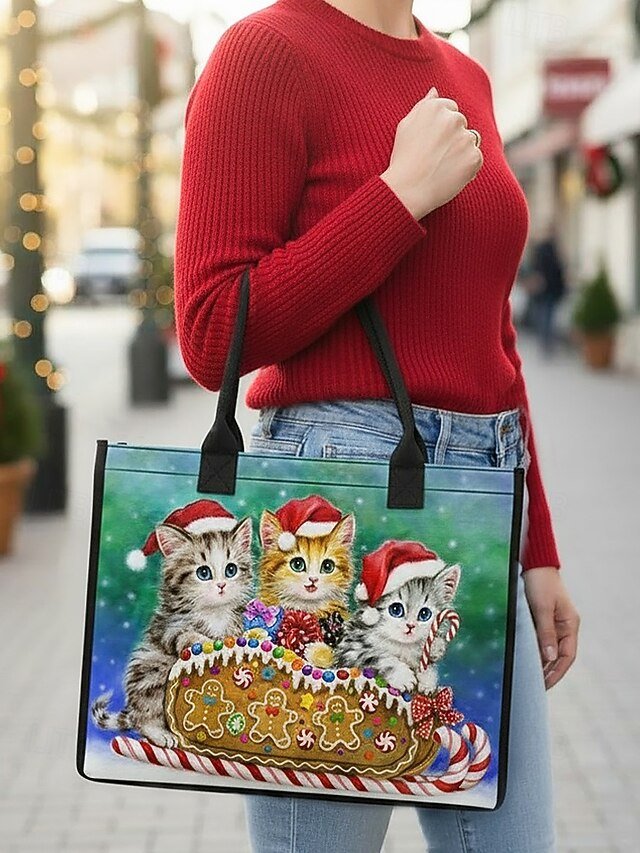 Women’s Lightweight Christmas Tote Bag - Image 4