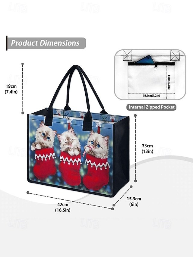 Women’s Lightweight Christmas Tote Bag - Image 8