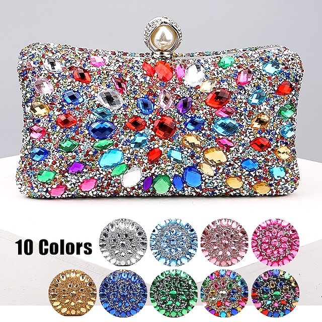 Women’s Polyester Clutch with Pearls