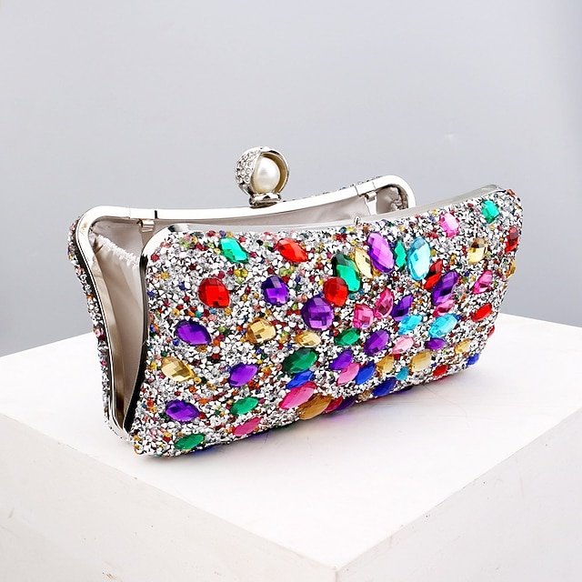 Women’s Polyester Clutch with Pearls - Image 3
