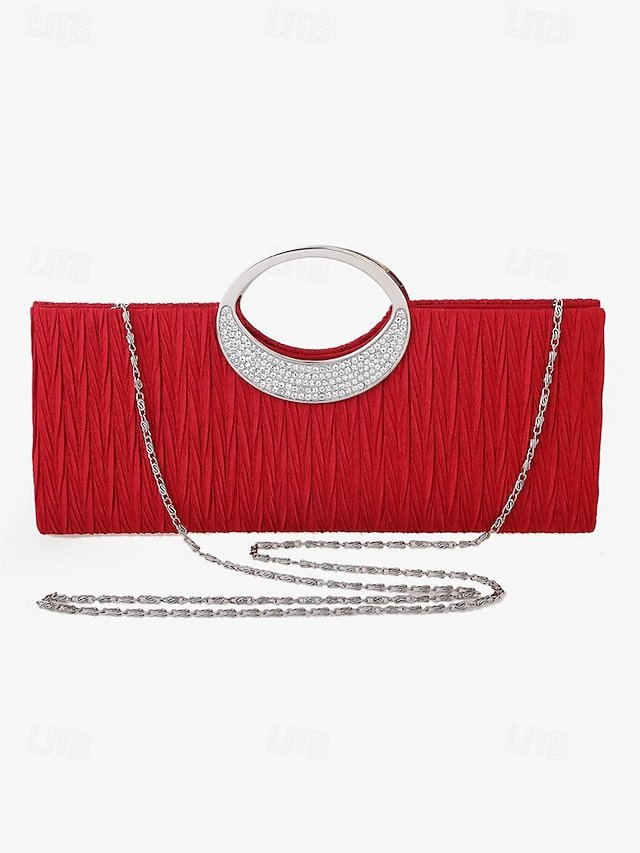 Women’s Polyester Clutch with Crystals - Image 4