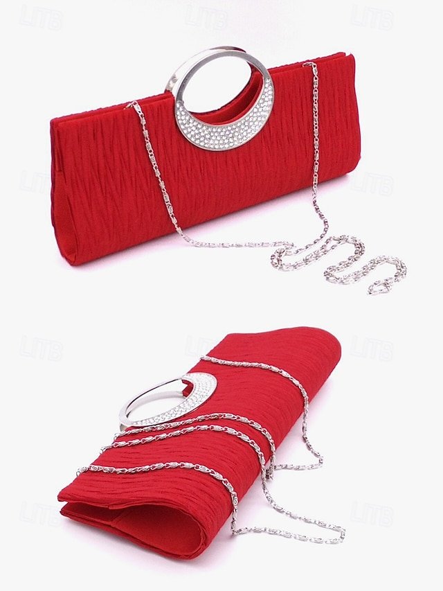 Women’s Polyester Clutch with Crystals - Image 5