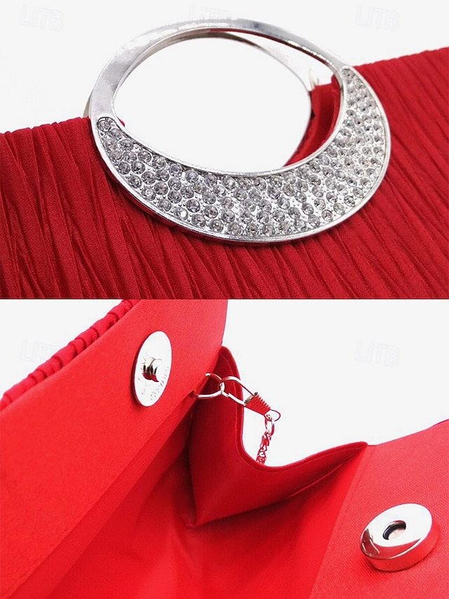 Women’s Polyester Clutch with Crystals - Image 6