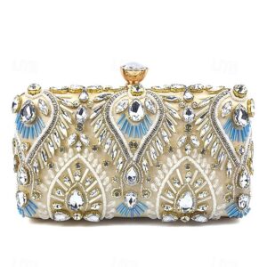 Women’s Silk Clutch with Rhinestone