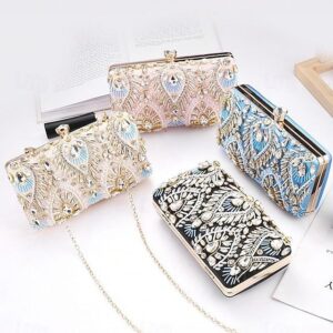 Alternative view of Women’s Silk Clutch with Rhinestone
