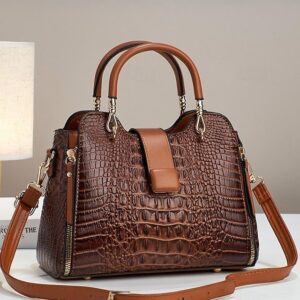 Women’s Croc-Embossed Top-Handle Satchel