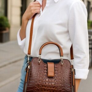 Alternative view of Women’s Croc-Embossed Top-Handle Satchel