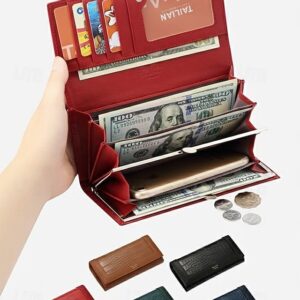 Women’s Crocodile Pattern Faux Leather Long Wallet