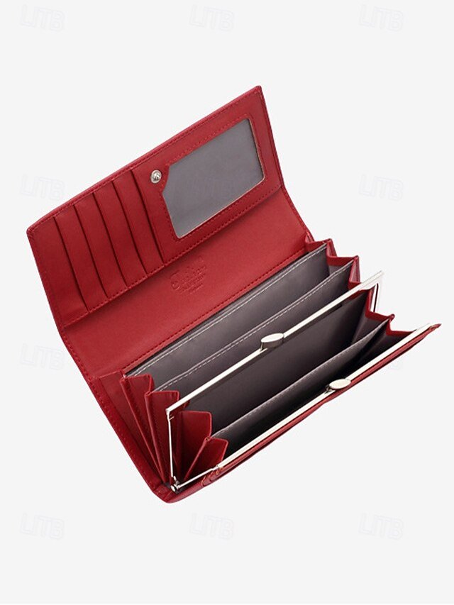 Women’s Crocodile Pattern Faux Leather Long Wallet - Image 5