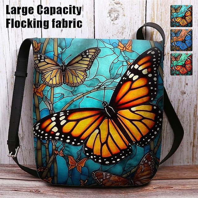 Women’s Butterfly Polyester Crossbody Bag