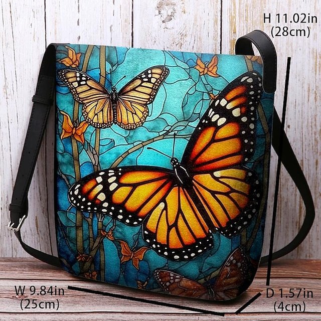 Women’s Butterfly Polyester Crossbody Bag - Image 3