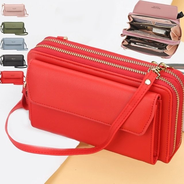 Women’s Faux Leather Wallet with Zipper - Image 2