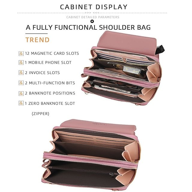Women’s Faux Leather Wallet with Zipper - Image 3