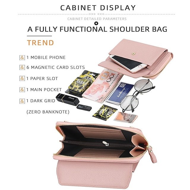 Women’s Faux Leather Wallet with Zipper - Image 4