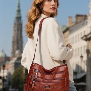 Alternative view of Women’s Lightweight Faux Leather Crossbody Bag