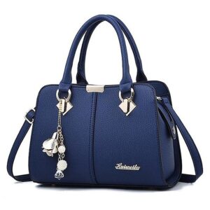 Women’s Elegant Blue Handbag with Removable Strap
