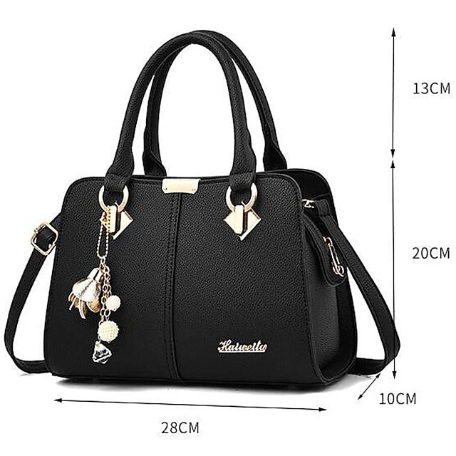Women’s Elegant Blue Handbag with Removable Strap - Image 3