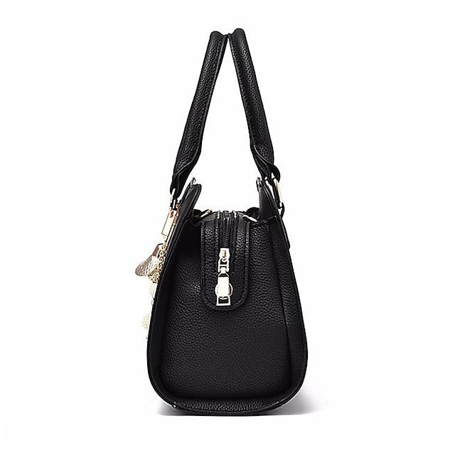 Women’s Elegant Blue Handbag with Removable Strap - Image 5