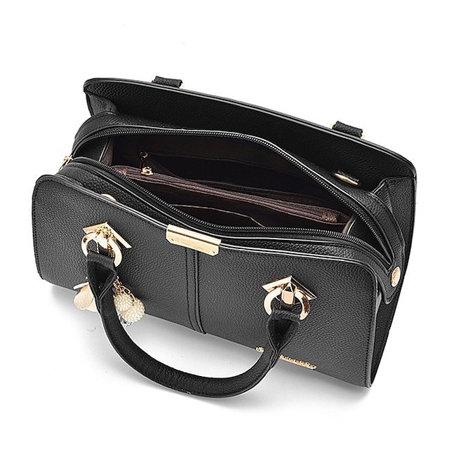 Women’s Elegant Blue Handbag with Removable Strap - Image 6