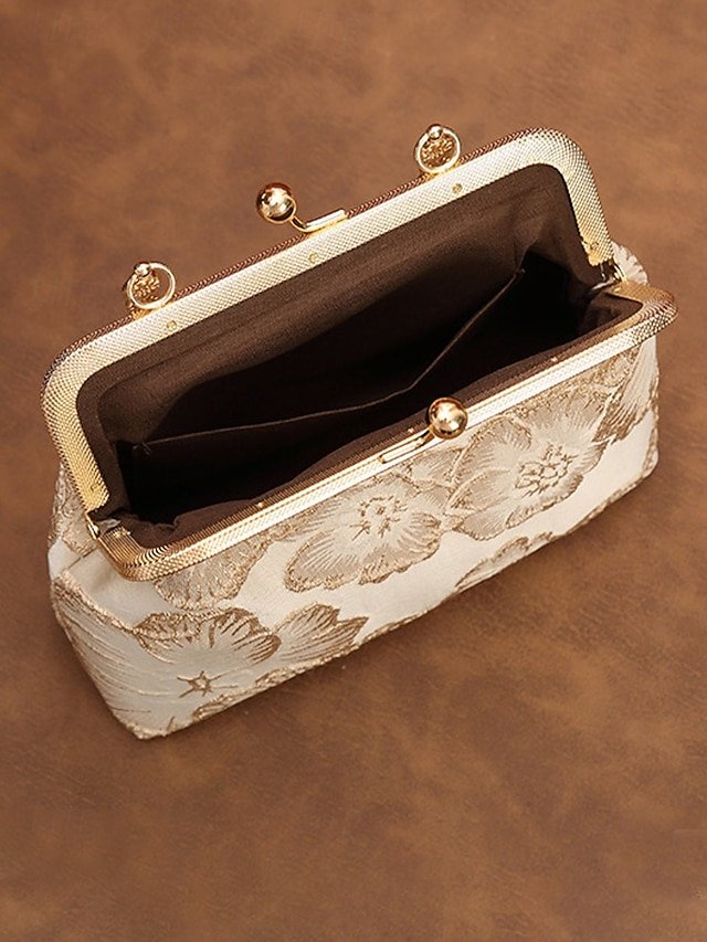 Women’s Elegant Pearl Handle Clutch Bag - Image 6