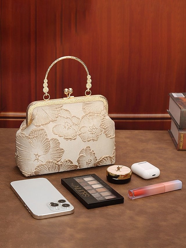Women’s Elegant Pearl Handle Clutch Bag - Image 7