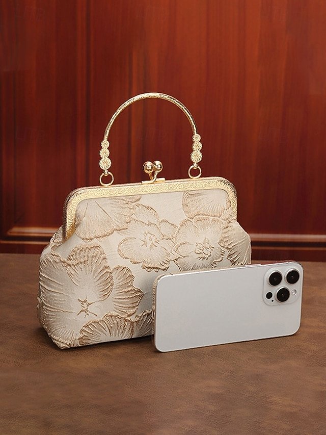 Women’s Elegant Pearl Handle Clutch Bag - Image 8