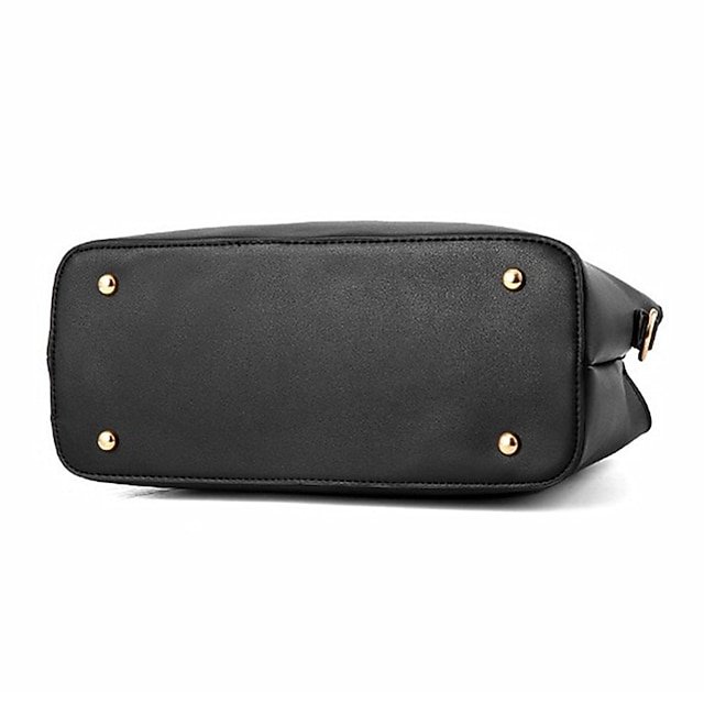 Women’s Faux Leather Handbag with Chain - Image 5
