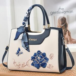 Women’s Embroidered Faux Leather Handbag