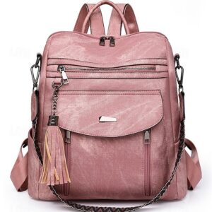 Women’s Faux Leather Convertible Backpack Purse
