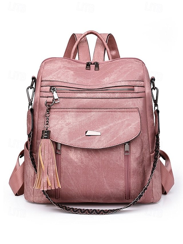 Women’s Faux Leather Convertible Backpack Purse