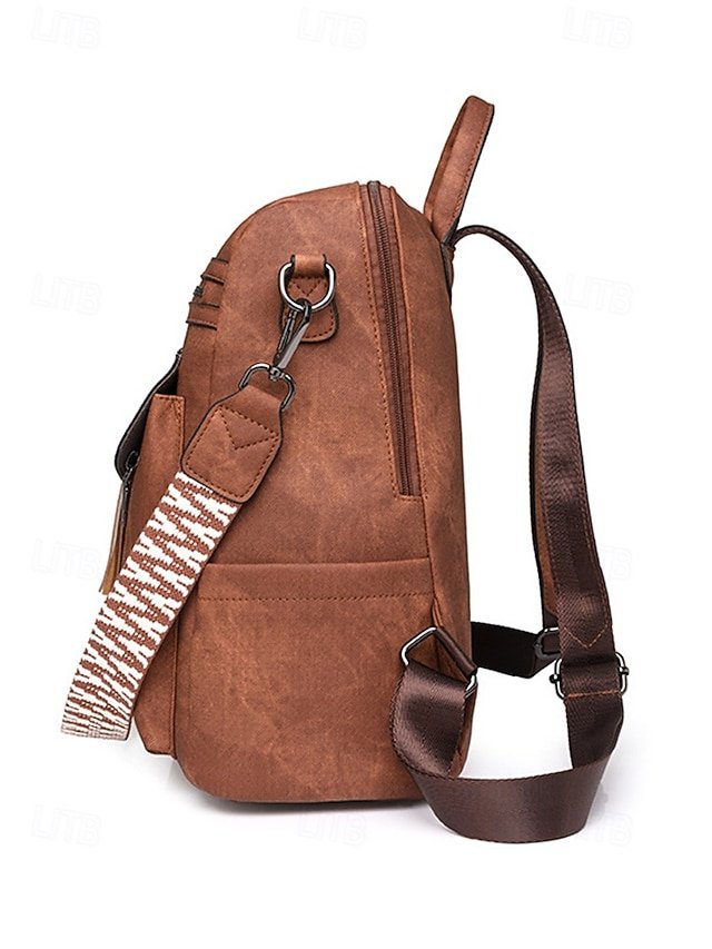 Women’s Faux Leather Convertible Backpack Purse - Image 5