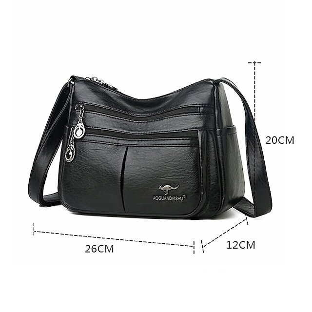 Women’s Large-Capacity Faux Leather Crossbody Bag - Image 6