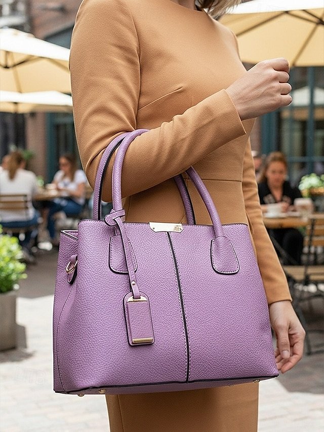 Women’s Faux Leather Handbag with Adjustable Strap